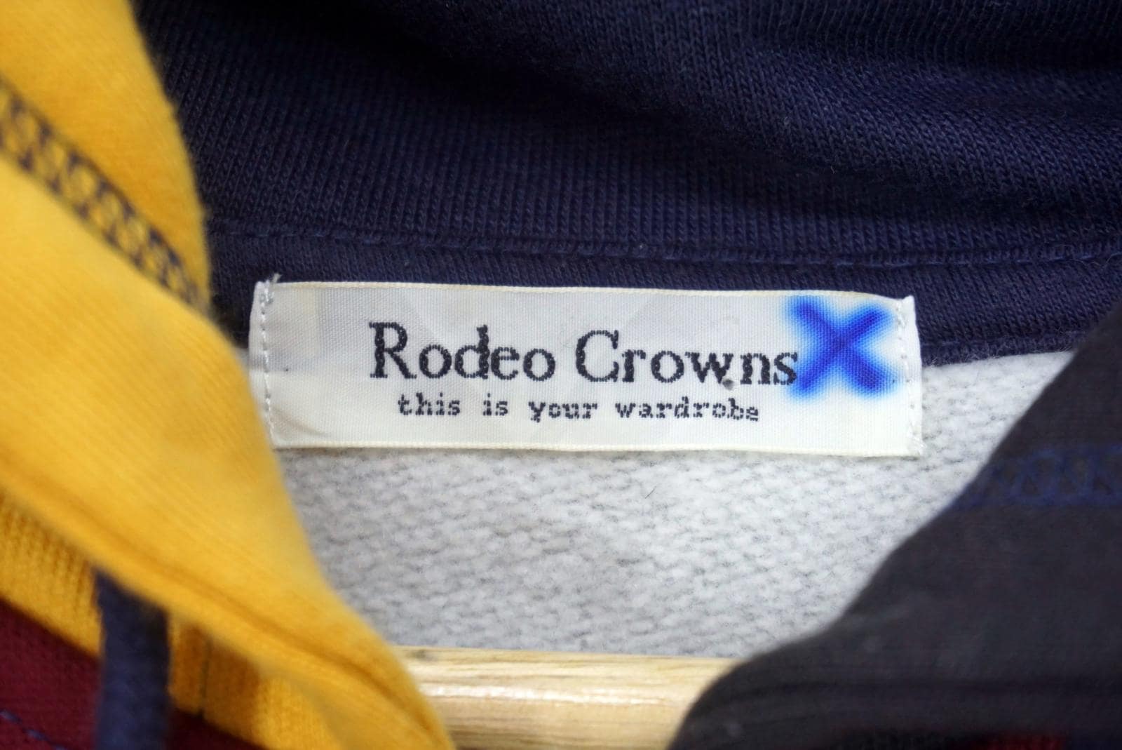 Rodeo Crowns Baggy Hoodie Japanese Colorblock Oversize Pullover