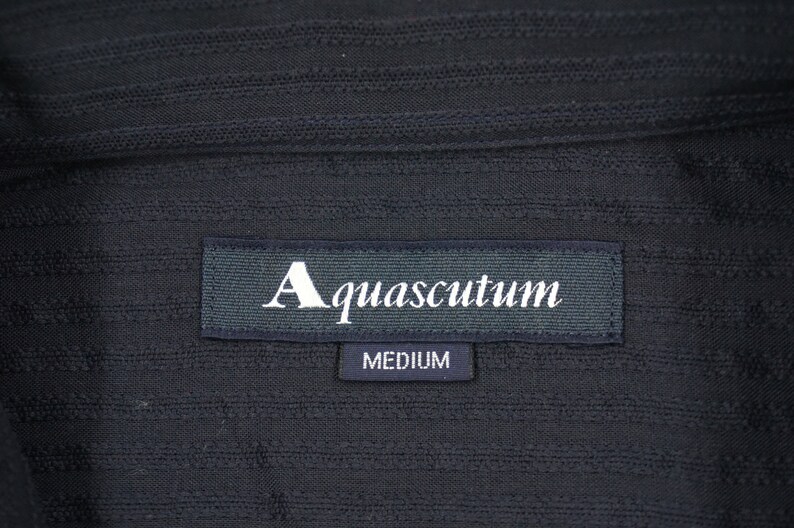 Aquascutum Button Down Shirt Men Size M Aquascutum Shirt Solid Casual Shirt Made in Japan