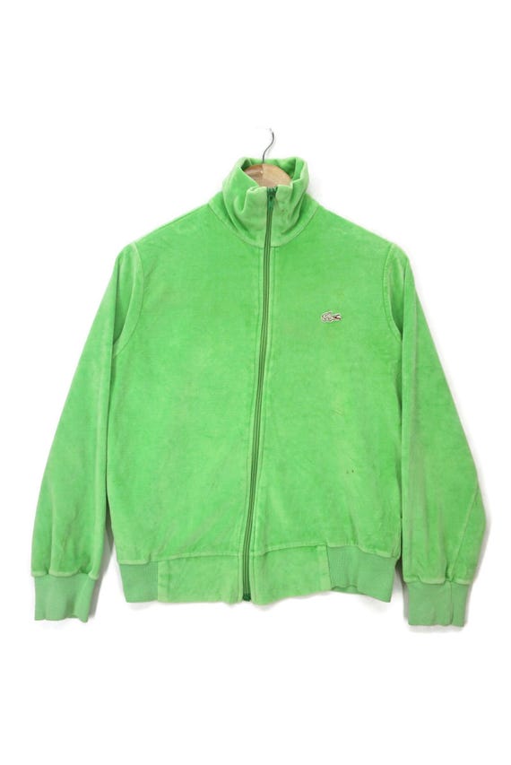 Vintage Izod Lacoste Velour Jacket Made in USA 70s Union Made Size