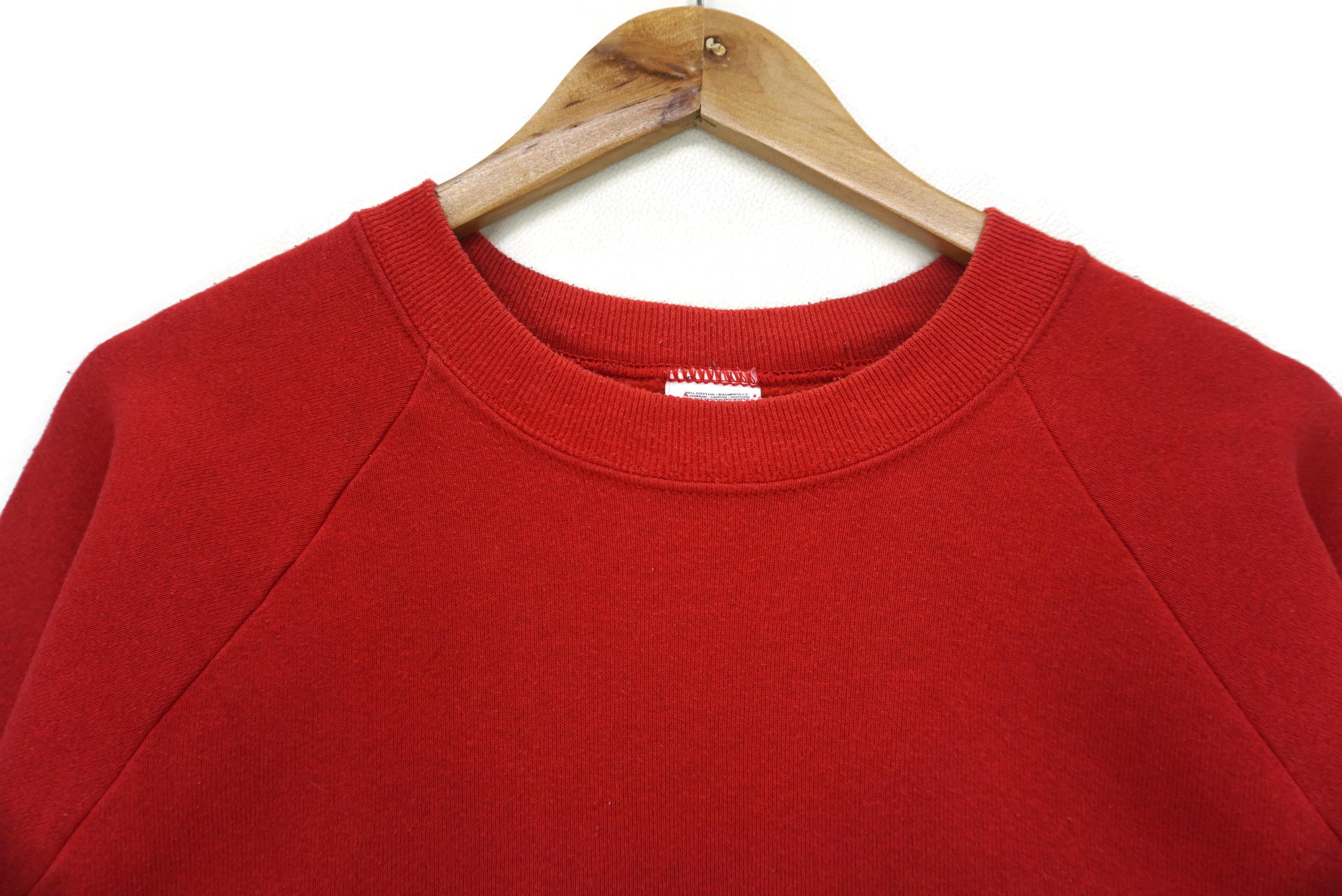 Sweatshirt Vintage Fruit Of The Loom Taille L - Manches Raglan, Souvenir Touristique Tchèque, Gris