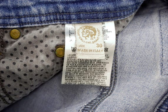 Diesel Jeans Size 30 Fits W33xl34 Made in Italy Thanaz Slim