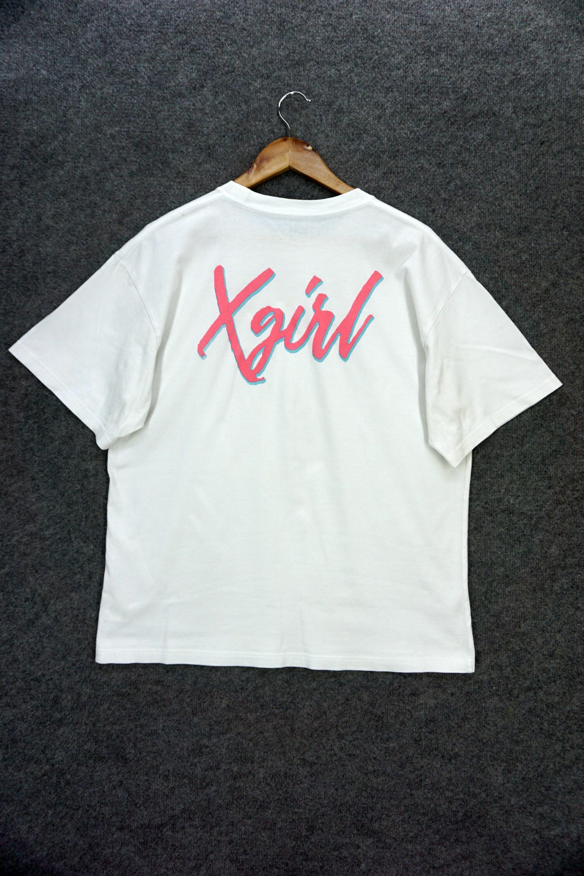 X-girl Tee Size 2 Fit M Japanese Scripted Alternative Pink Font