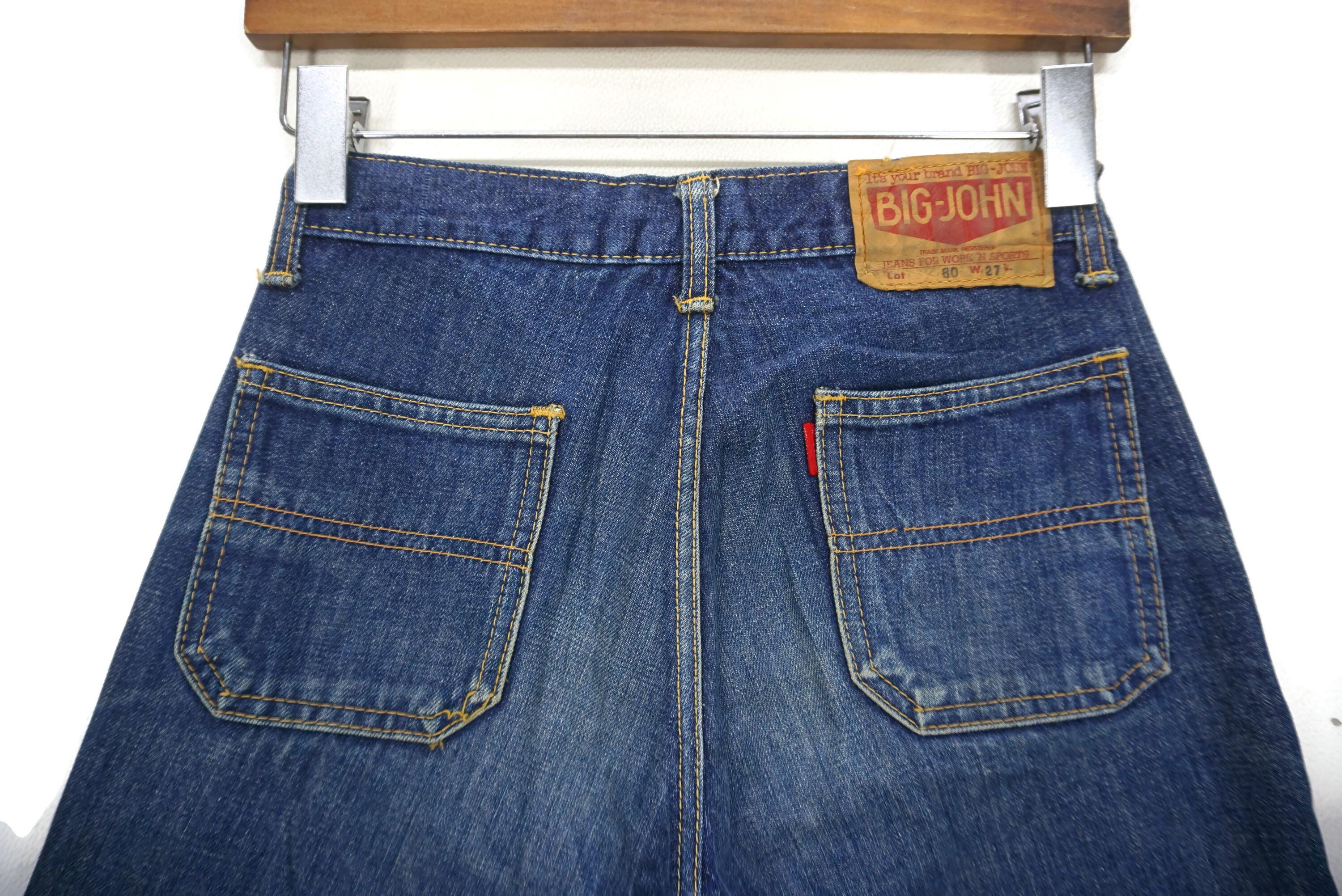 Vintage Big John Jeans Size W26xl29 Japanese Workwear Bootcut