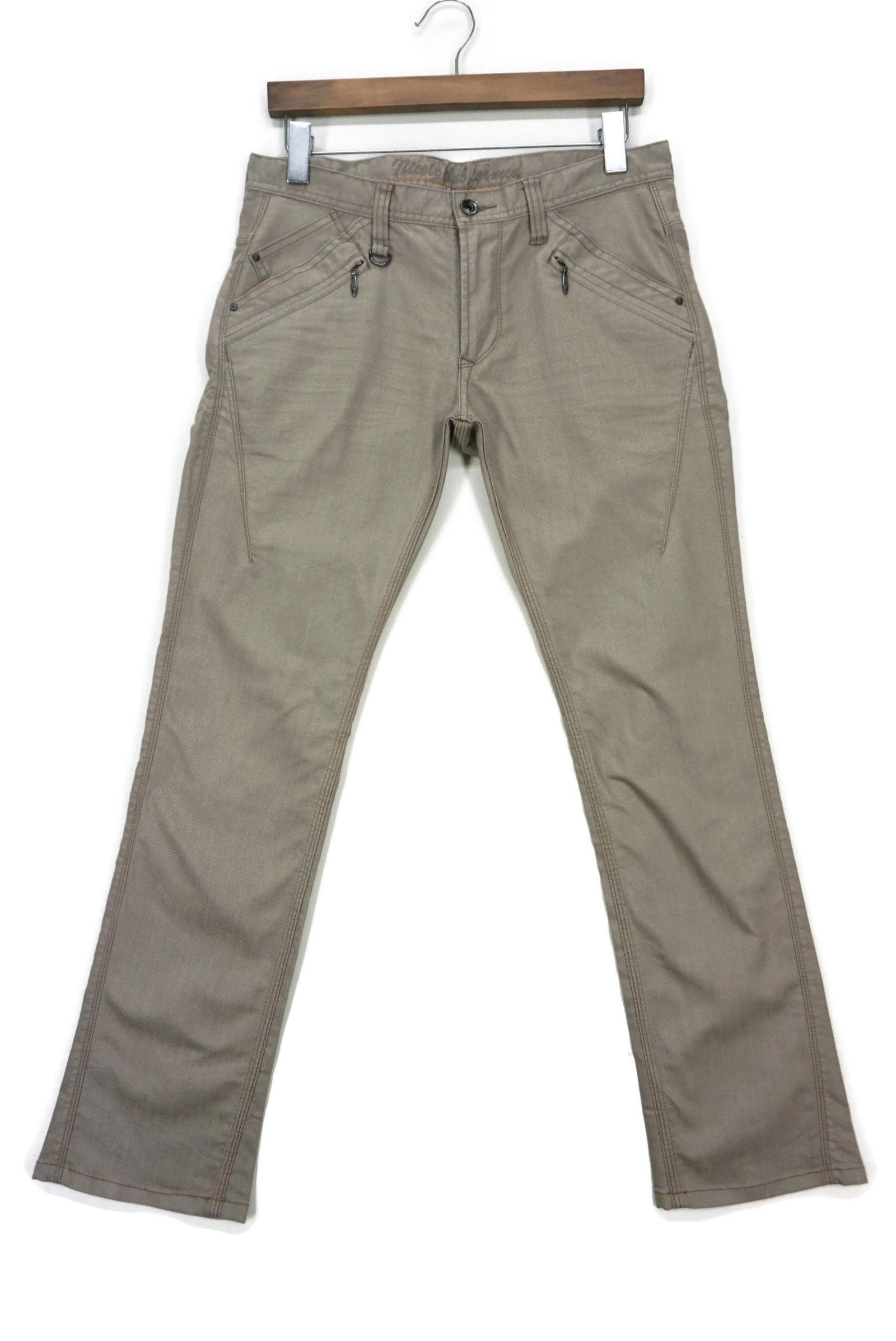 ニコルです Nicole Pants Size 30 Fit W32 L29.5 Low Rise Multi Zipper