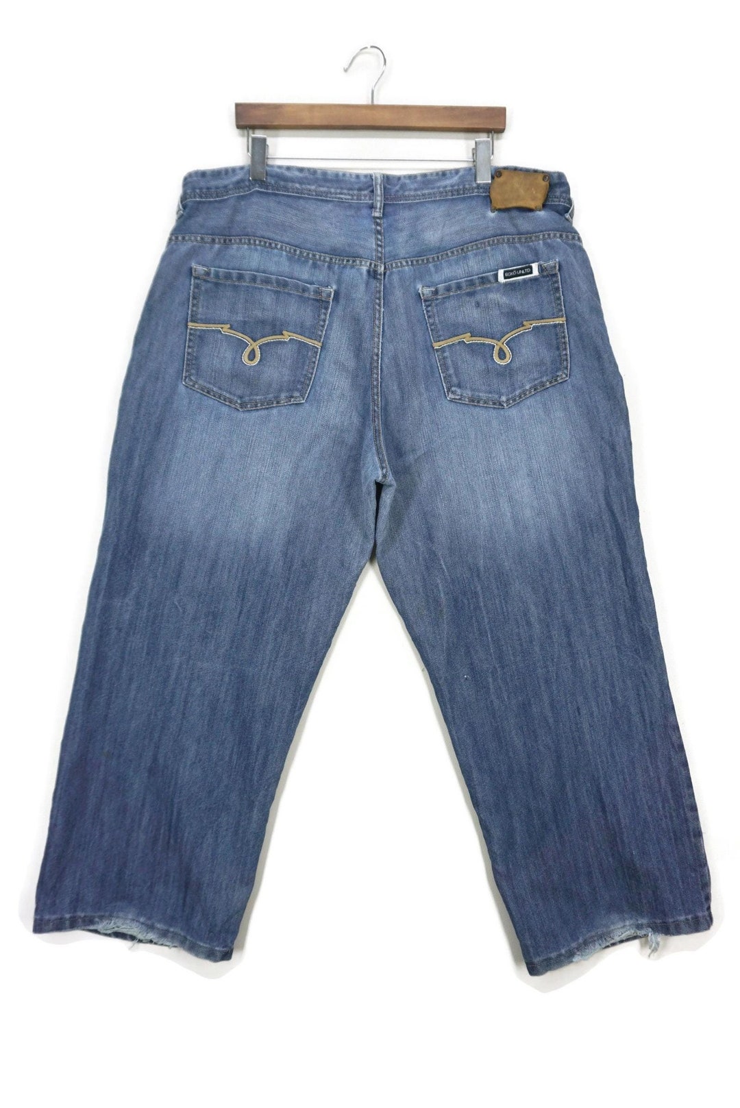 Ecko Unltd Y2K Baggy Jeans: Hip Hop Skateboard Denim (W42