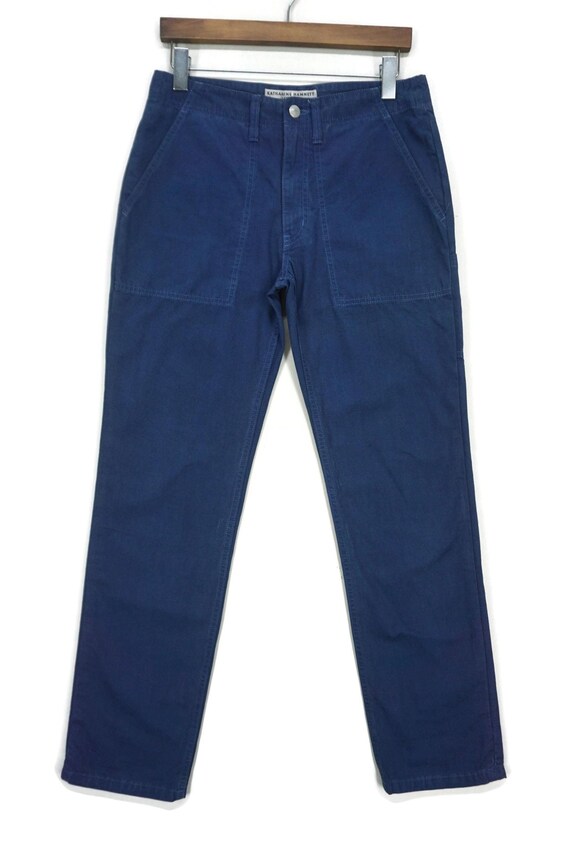 パンツ 00s katharine hamnett coated flare denim Katharine Hamnett Pants Size S Fits W31xl30.5 Made in Japan Cotton