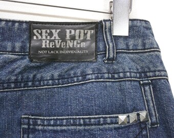 Sex Pot Revenge Jeans Japanese Bondage Boro Sashiko Distressed