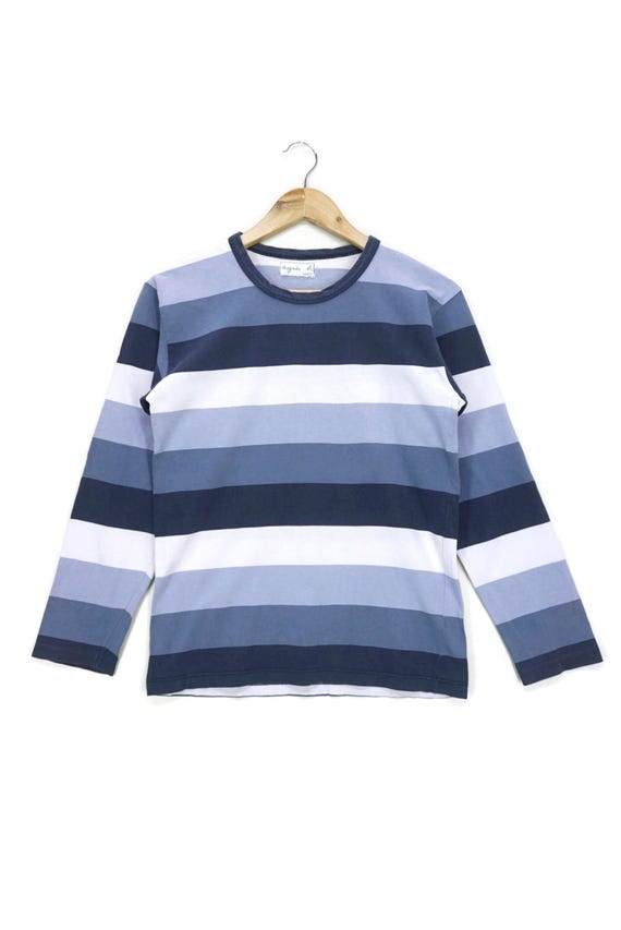 Vintage Agnès B. Striped Long Sleeve Tee, Made in Japan (size XS