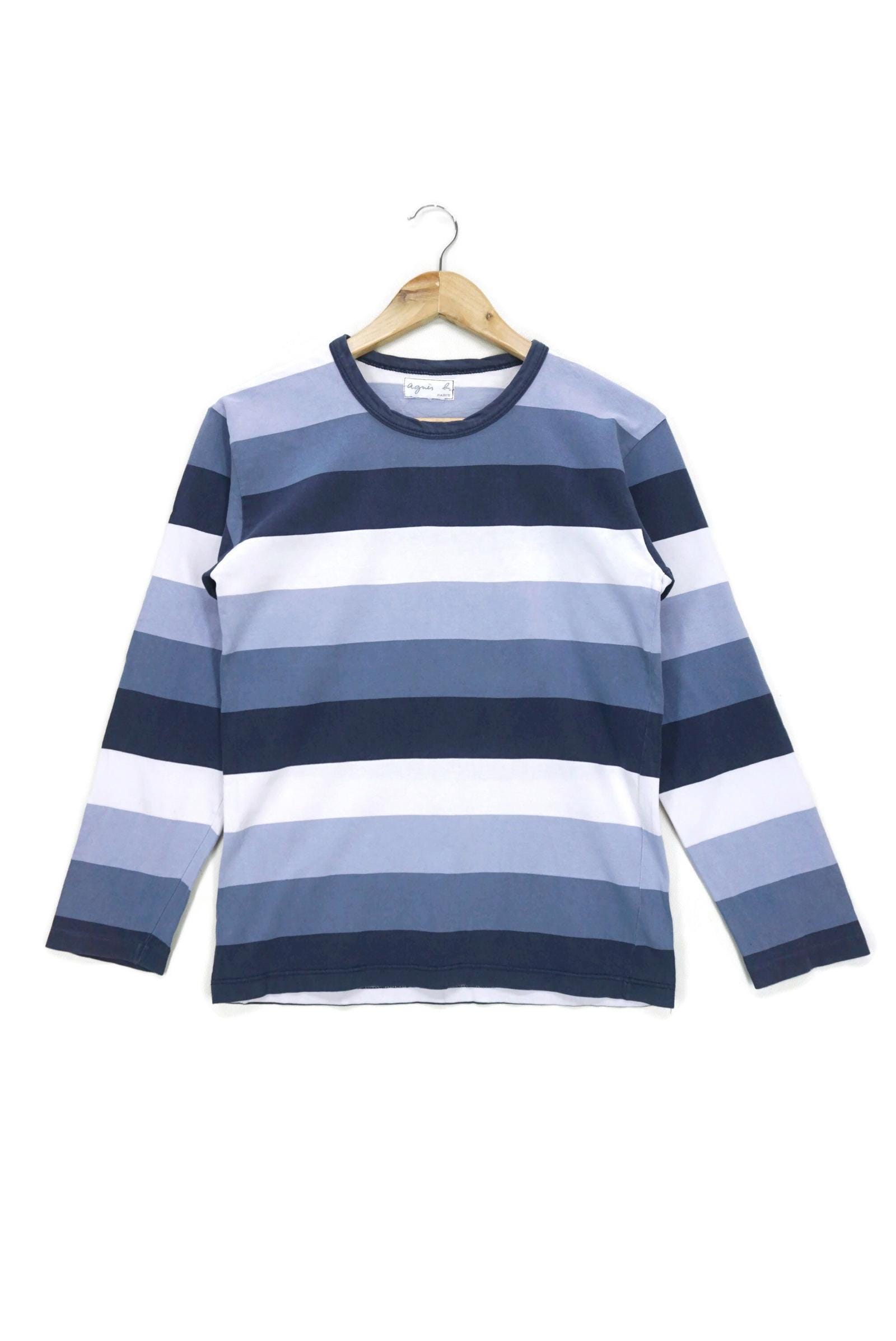 Vintage Agnès B. Striped Long Sleeve Tee, Made in Japan (size XS