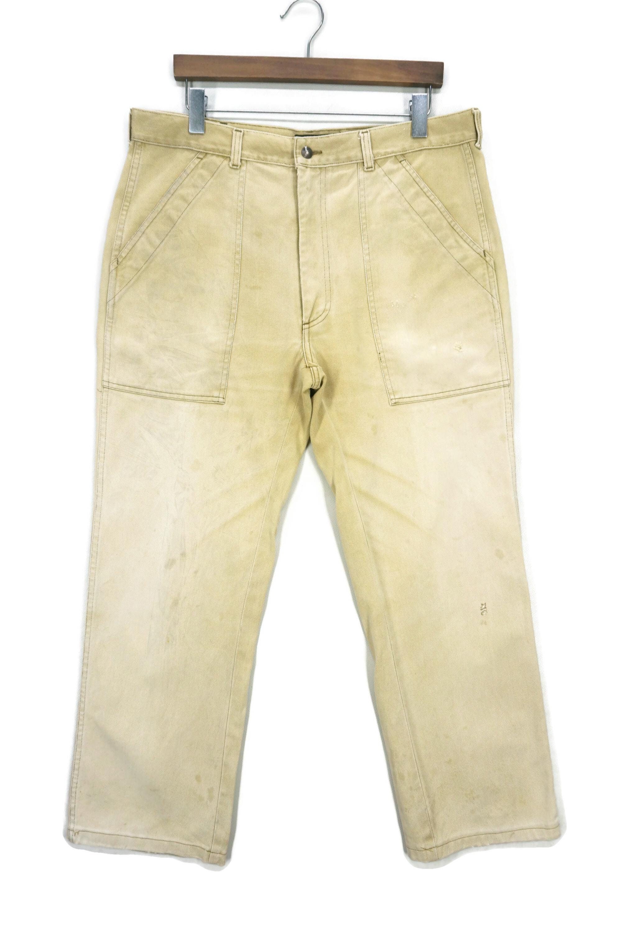 Vintage Polo Ralph Lauren Pants Size W36xl29 Distressed Workwear