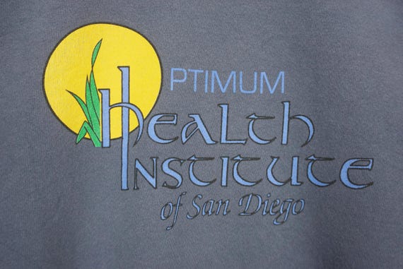 Vintage San Diego Sweatshirt Optimum Health Institute Pullover Cotton Deluxe Fleece Jumper Size XL View 6
