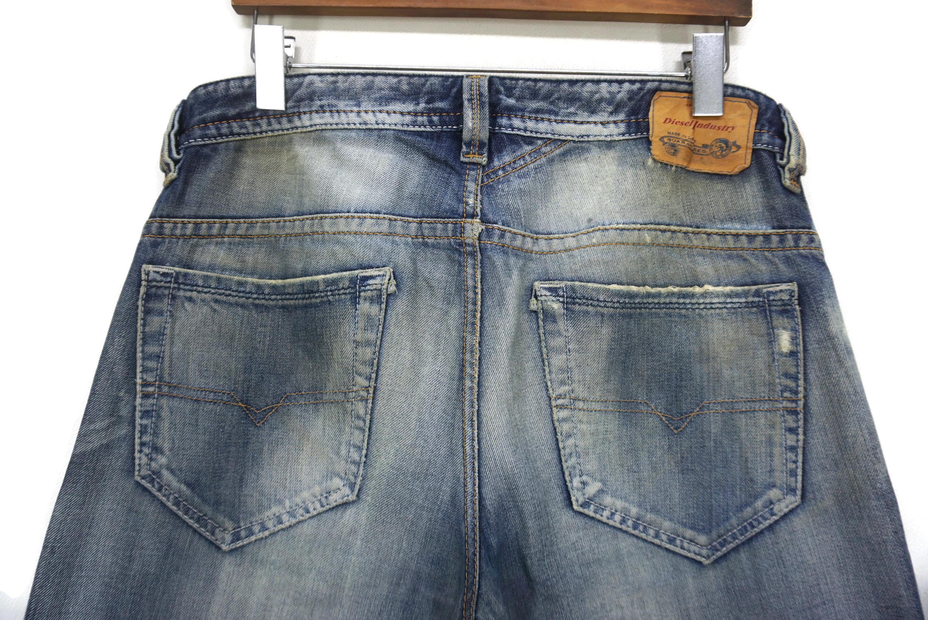 Diesel Jeans Thavar Slim Skinny Low Rise Distressed Denim Size 30