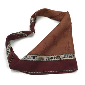 Vintage Jean Paul Gaultier Square Scarf 44cm Lips and Kisses
