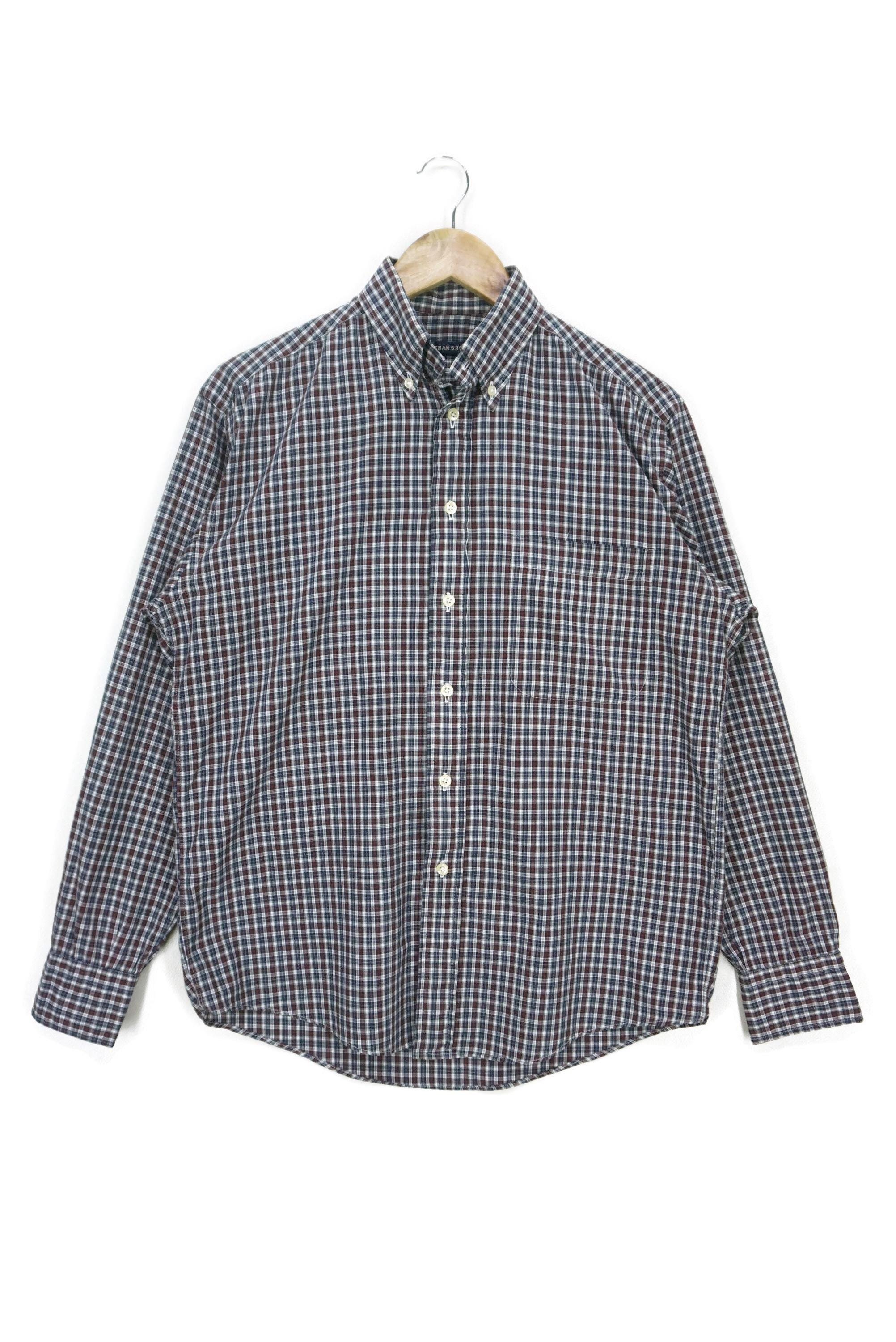 Chemise Gitman Bros. Taille XL - Occasion En Excellent état, à Carreaux Et Boutonnée, Manches Longues