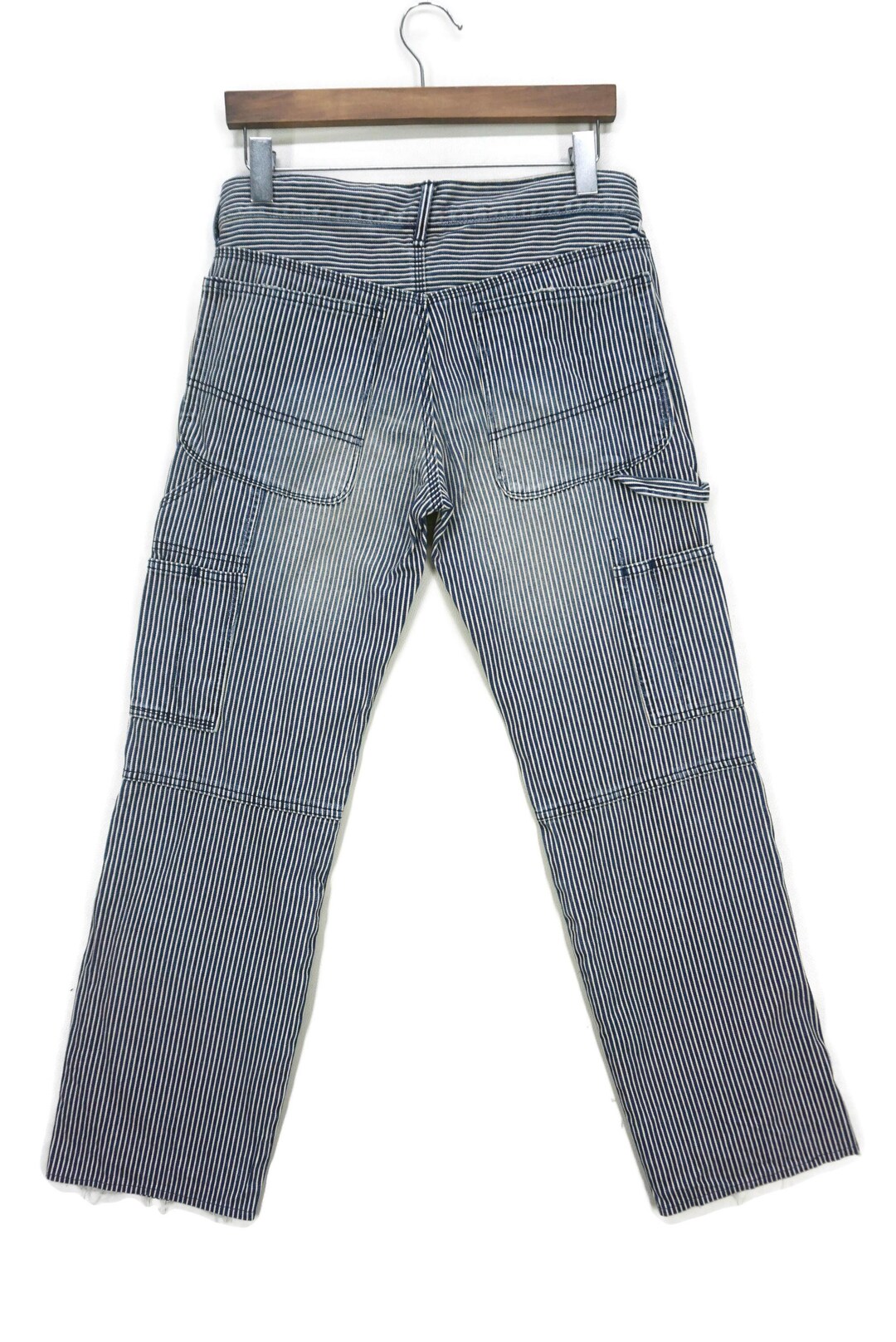 Takeo Kikuchi Japan Jeans Size 2 Fit 32x29.5 Hickory Workwear Carpenter ...