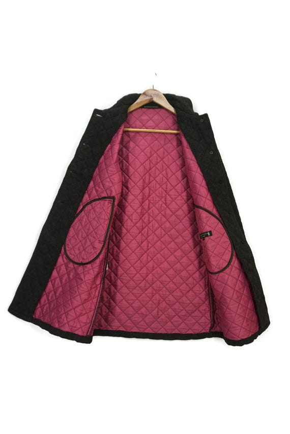 Mackintosh Wool Jacket Size XS Quilted Lining Long Coat Made