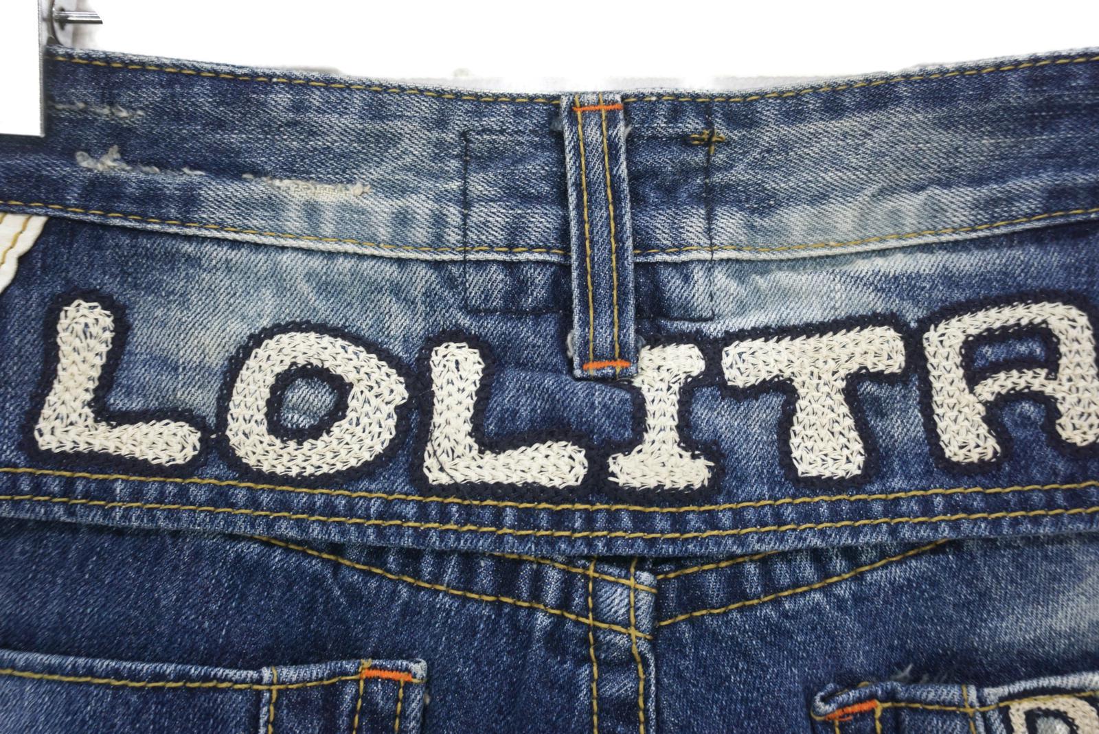 Lolita Jeans Size 29 Fits W32xl22.5 Japanese Workwear Embroidered