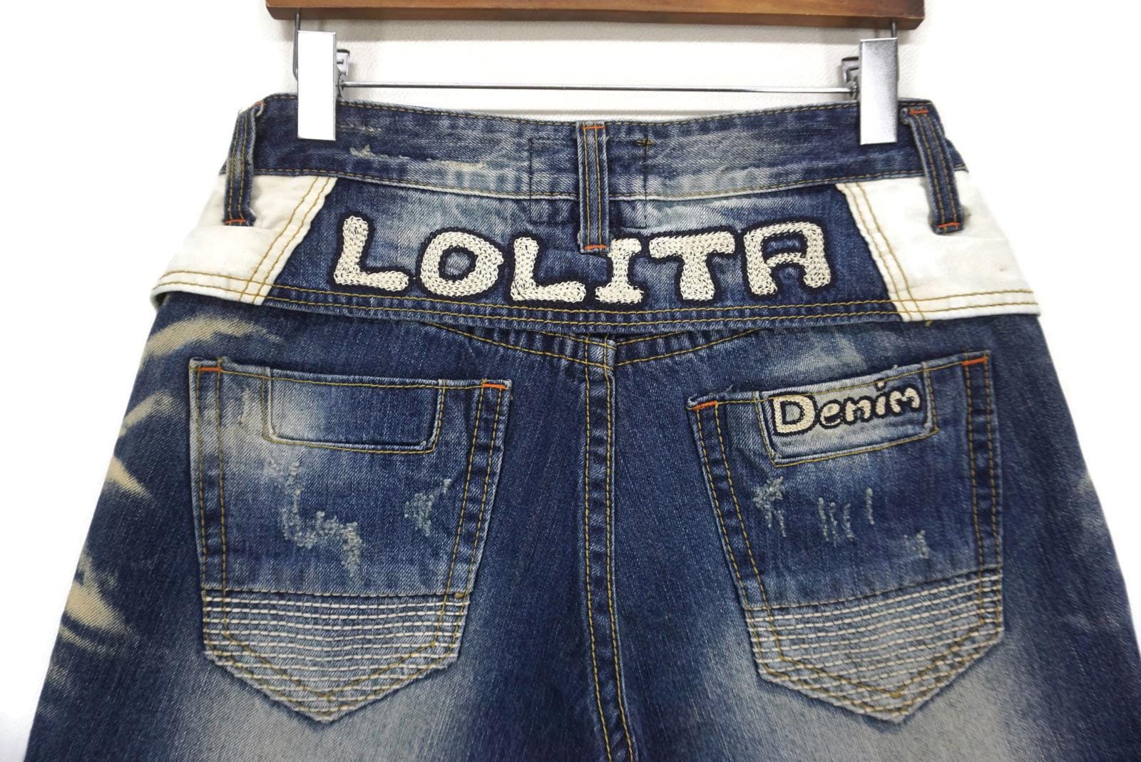 【LOLITA】AUTHENTIC DENIM SIZE29 Lolita Jeans Size 29 Fit W32 L22.5 Japanese Workwear