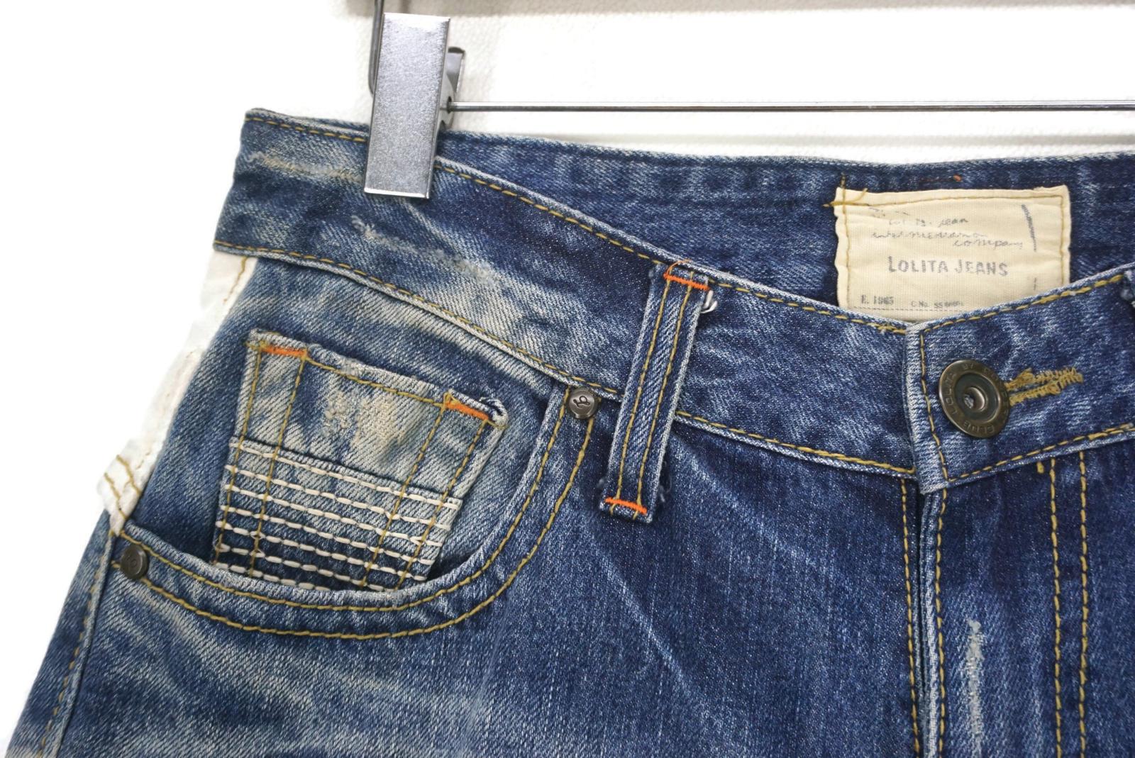 【LOLITA】AUTHENTIC DENIM SIZE29 Lolita Jeans Size 29 Fits W32xl22.5 Japanese Workwear