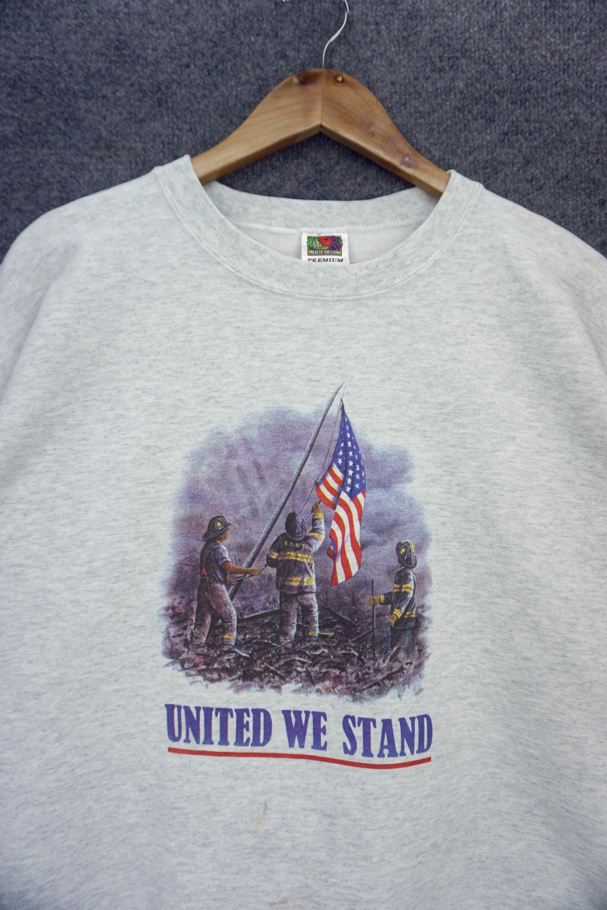 Vintage FDNY United We Stand Sweatshirt Size XL Fruit of the Loom Premium Pullover
