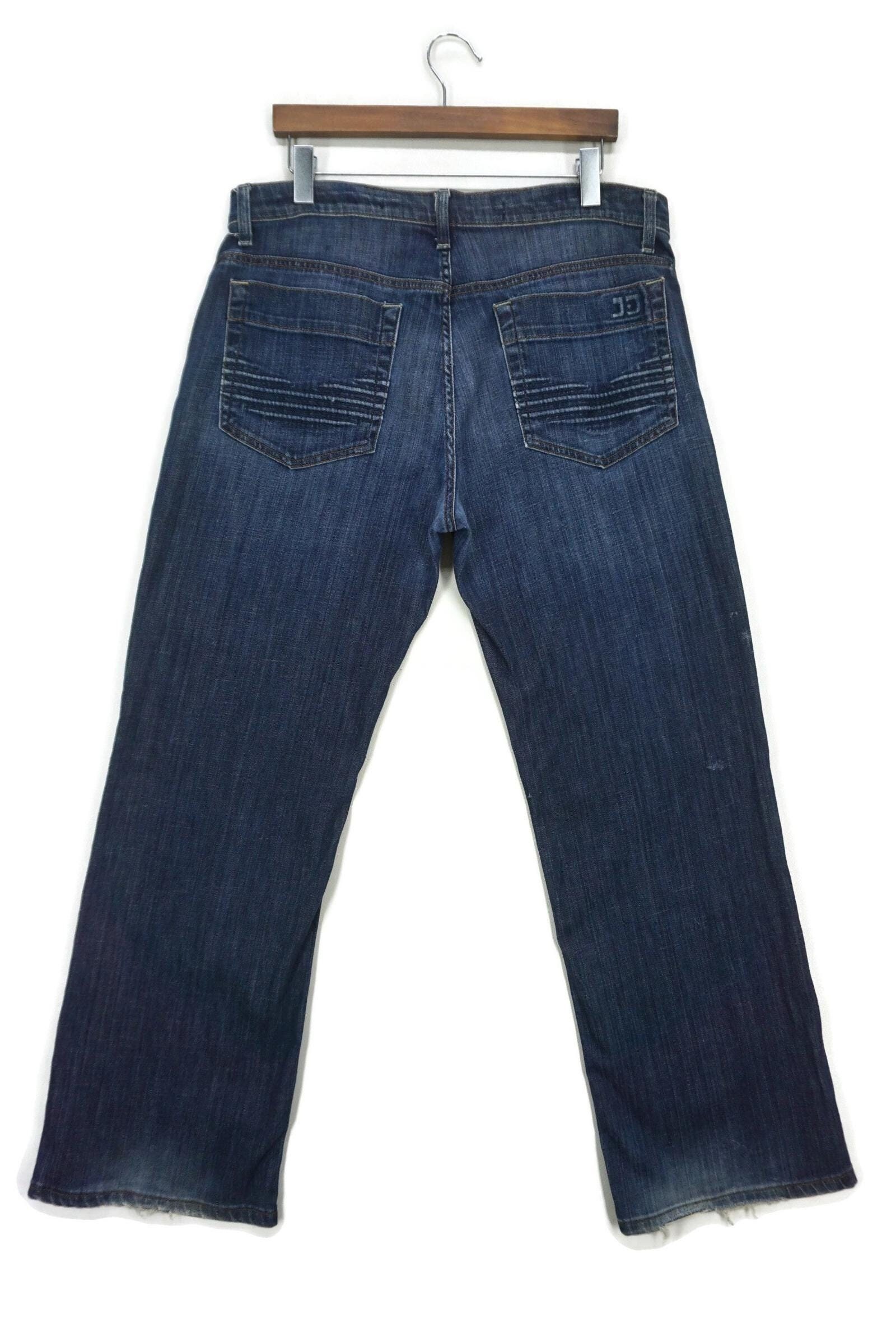 Jean Vintage Femme Joe's Jo' - Made In USA - Taille 36 - Coupe Flare Large - Bleu Délavé Brut - Occasion Bon état