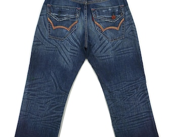 Vintage Edwin 503 Blue Trip Flare Jeans - Y2K Boot Cut Denim W31