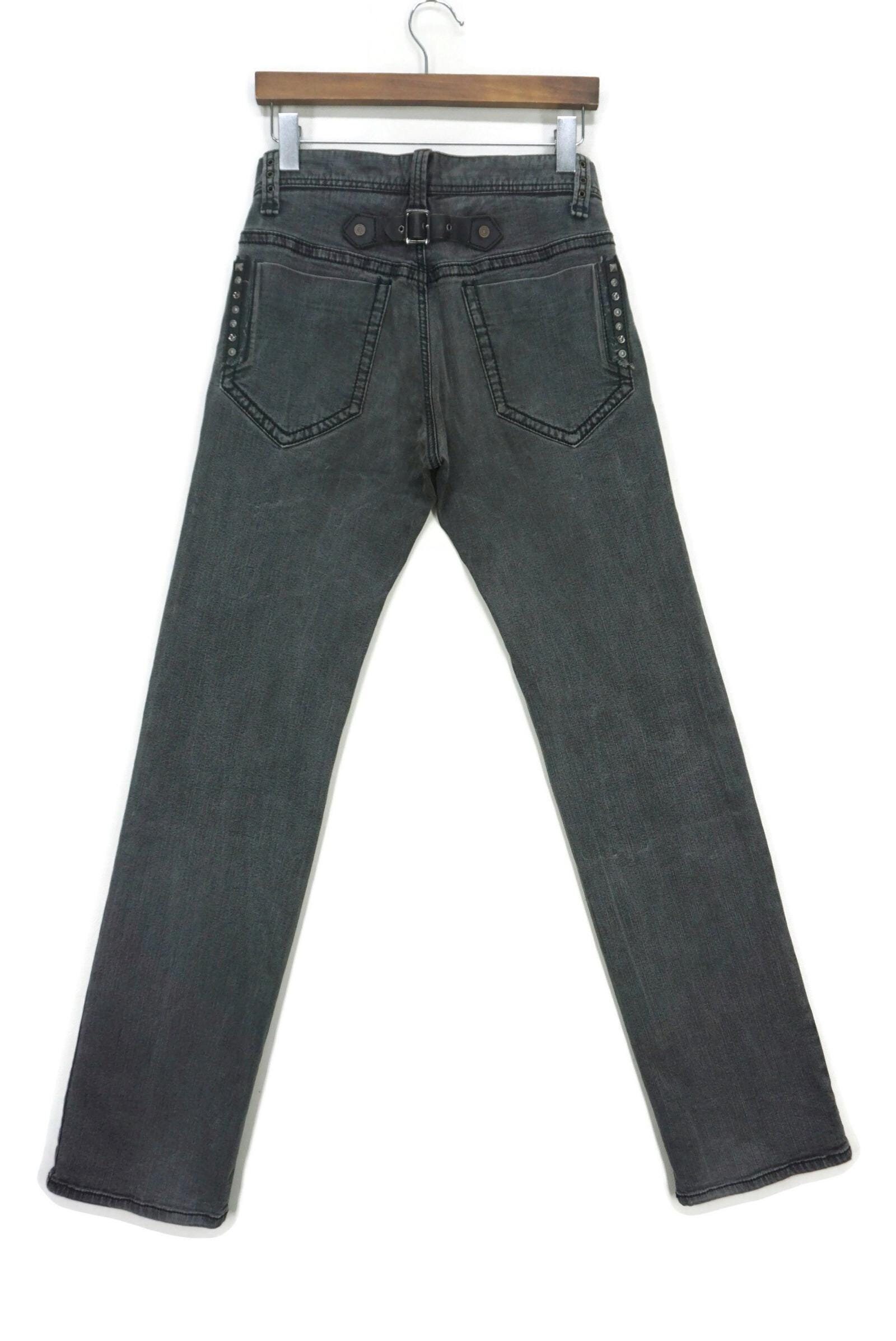 ★AAKAM★ Striped Cinch Back Denim Pants MUSINSA | AAKAM Striped Cinch Back Denim Pants (Blue)