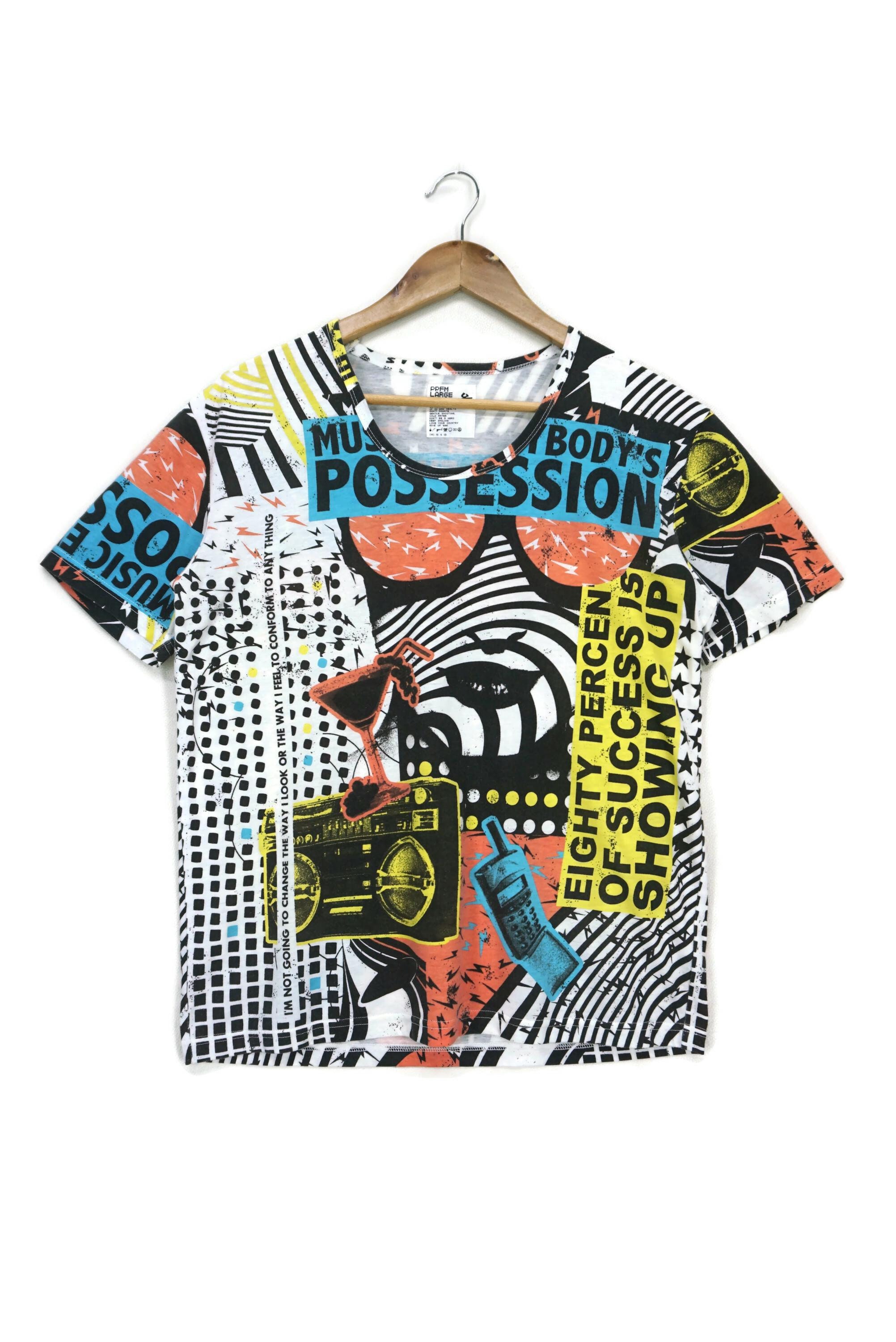 【好評にて期間延長】 PPFM Japan Y2K Design Print Short Sleeve Tee Size L - Etsy トップス