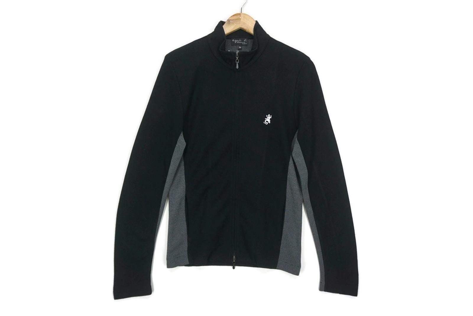 アニエスベー オム ジップアップジャケット：ヤモリロゴ、日本製