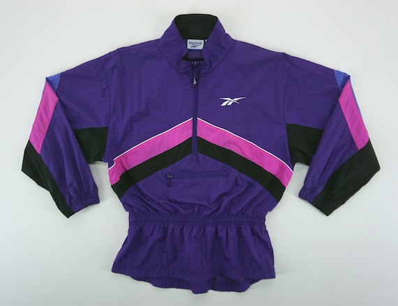 reebok jacket vintage womens purple