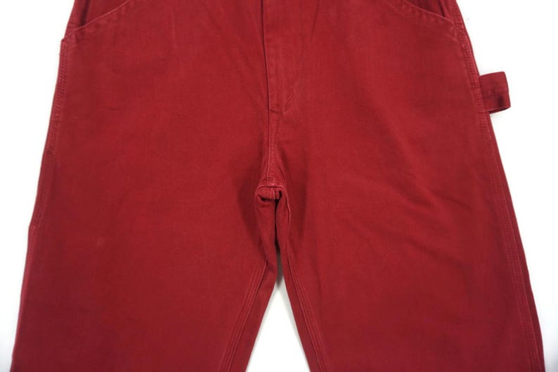 Pantalones Edwin talla W28xL33 ropa de trabajo japonesa de talle alto, chinos de carpintero, color caqui imagen 6