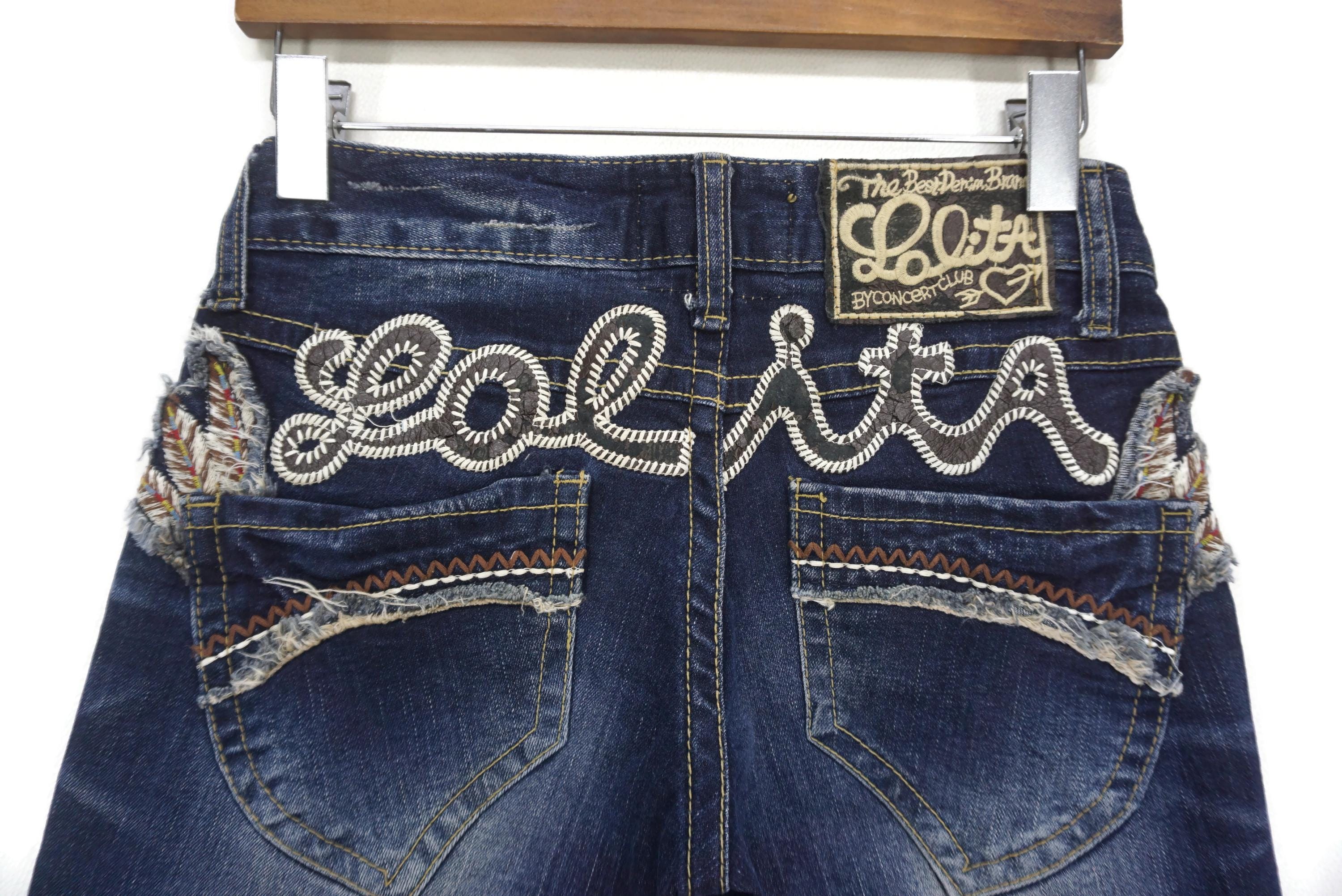 【LOLITA】AUTHENTIC DENIM SIZE29 Lolita Jeans Size 25 Fits W29xl31 Japanese Low Rise Bootcut