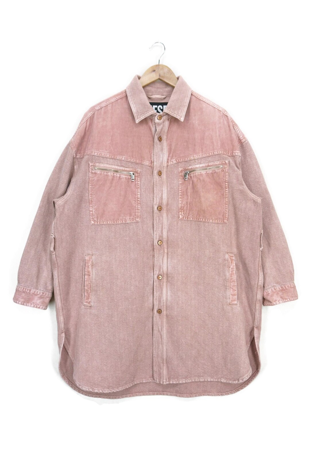 open lace back dress Acne Studios // Chambray Jacui Button Up Shirt  VSP Consignment