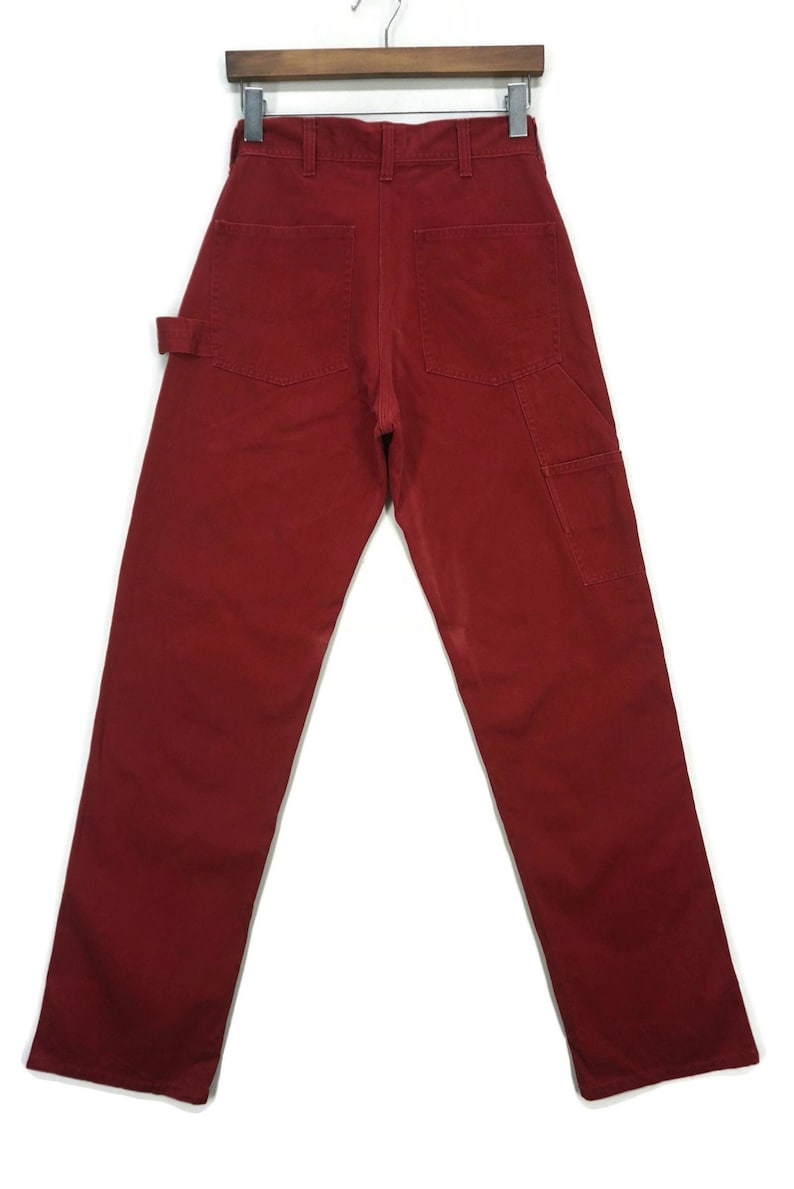 Pantalones Edwin talla W28xL33 ropa de trabajo japonesa de talle alto, chinos de carpintero, color caqui imagen 1