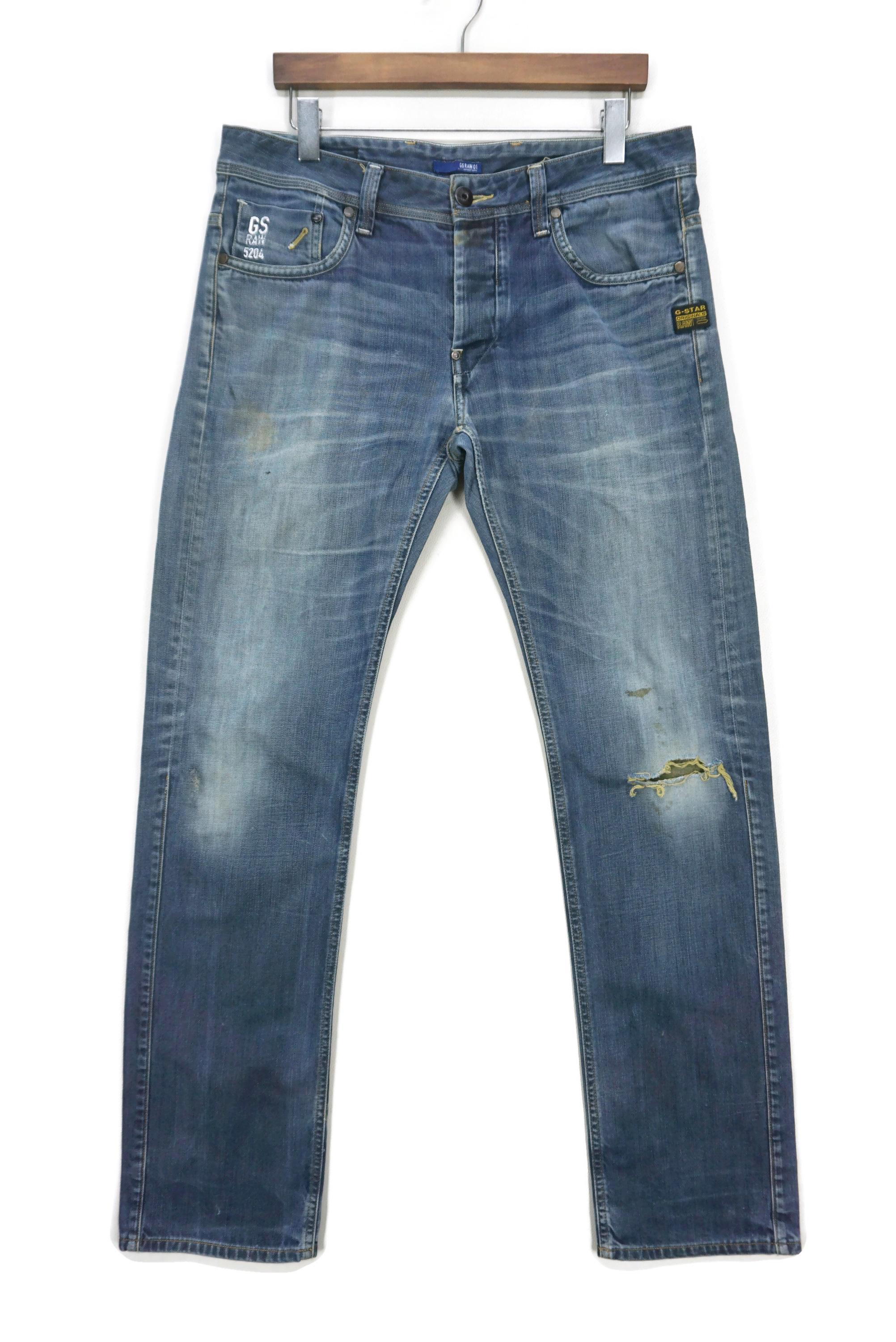 G-star Raw Jeans Size 34 Fits W35xl33.5 Attacc Low Straight