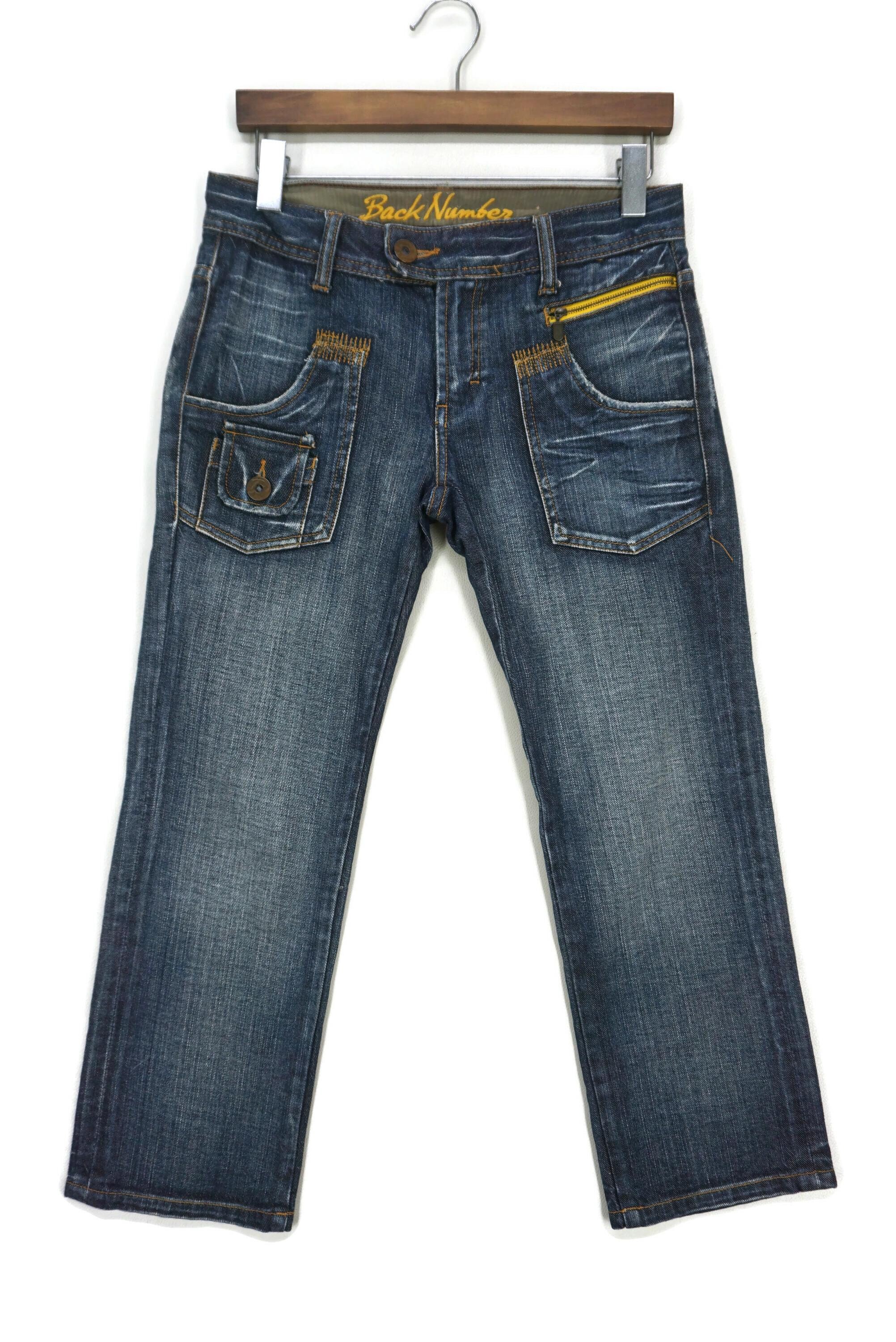 Back Number Jeans Size W30 L25.5 Japanese Workwear Relaxed Cropped Baker Denim