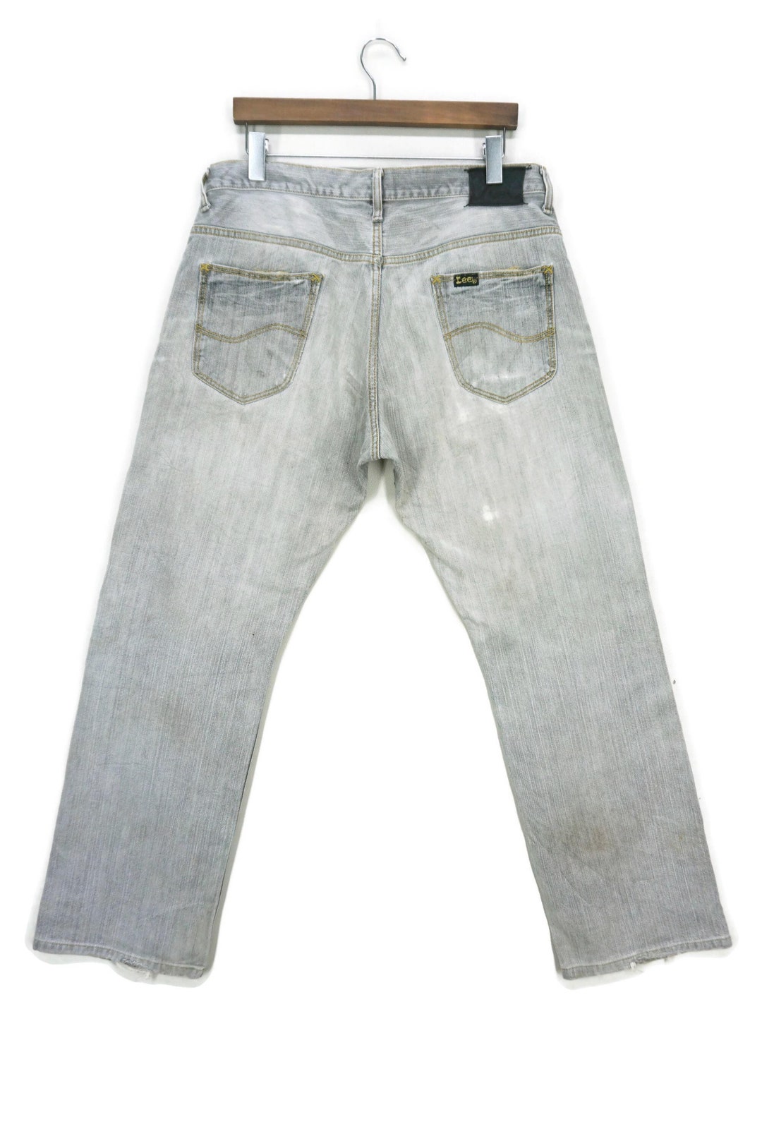 Lee Jeans Size W35 Made in Japan Straight Leg Distressed