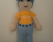 Handmade Crochet Doll, Crochet Boy, Baby Toy, Kids Toy, Nursery Room, Amigurumi Doll, Handmade Doll