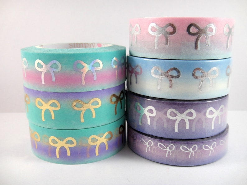 Washi Tape Sample Bow Washi Simply Gilded Washi Ombre Washi Foil Washi