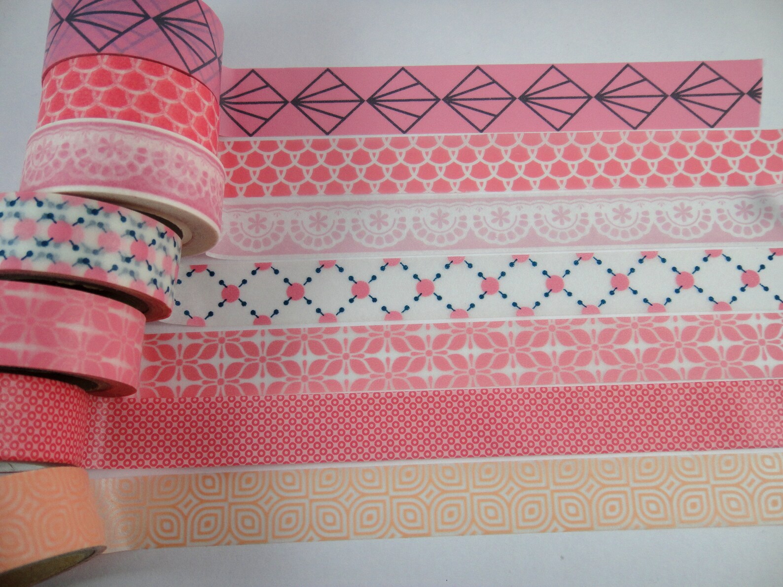 Washi Tape Sample Pink Washi Pink Washi Tape Patterned Etsy