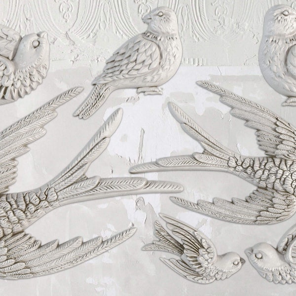 IOD Birdsong Mould Paper Clay, DIY Clay Moulds, Paintable, Furniture upcycle, Mixed Media