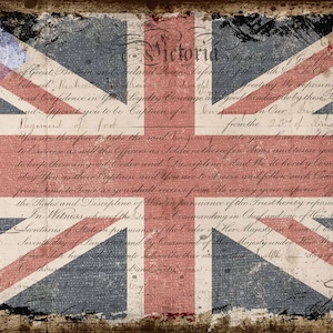 Decoupage Queen Union Jack Papier de découpage A3, Papier de riz, Drapeau britannique, Patriotique, Emblématique