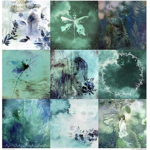 ITD Collection Elven Valley Cards, Decoupage Queen, A4 Rice Paper, Fantasy Art, Elves