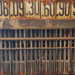 Roycycled Register 21&quot; x 29&quot; Decoupage ∙ Decoupage ∙ Furniture upcycle ∙ Tissue Paper  ∙ Industrial ∙ Grungy ∙ Steampunk