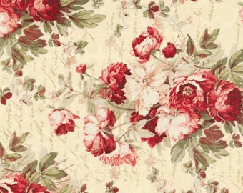 Roycycled 21 x 29 inch, 18mm weight Vintage Wallpaper Decoupage Paper, Floral, Cottage