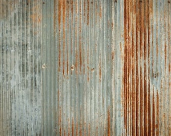 Roycycled Corrugated Metal Decoupage Paper, 21 x 29, 18mm, Tissue Paper, Industrial, Steampunk, Rusty texture, Mixed Media, Grungy