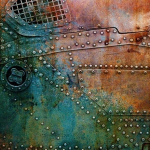Roycycled Rivets 21&quot; x 29&quot; Decoupage Paper, Decoupage, Furniture upcycle, Tissue Paper, Industrial, Steampunk