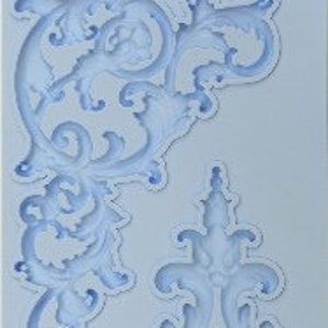 LaBlanche Ornament Loretta Silicone Mould for Resin, Clay, Hot Glue Castings ∙ DIY Clay Moulds ∙ Paintable ∙ Furniture upcycle ∙ Food-grade