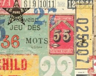 Roycycled Decoupage Paper Number Decollage, 21 x 29, Tissue Paper