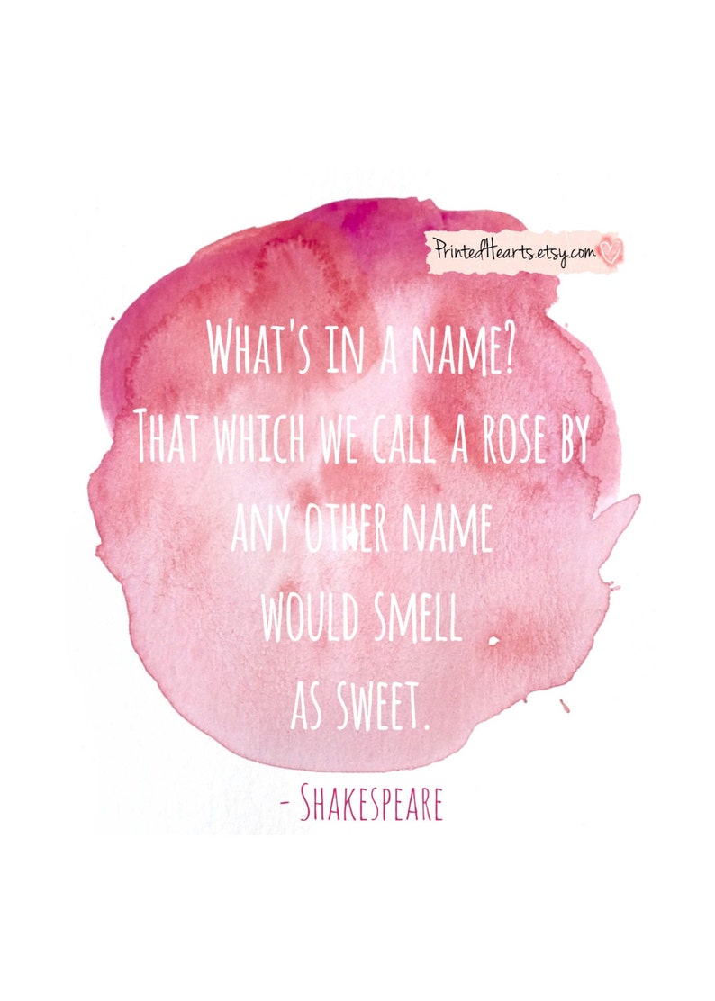 Romeo And Juliet Act 2 Quotes Shakespeare Romeo and Juliet Quote Act 2 Scene 2 Pink | Etsy